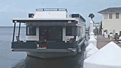 A 75-foot Lakeside houseboat