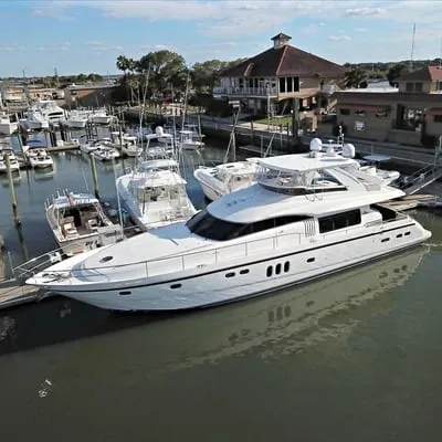 A Princess 75 motor yacht